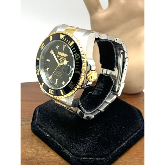 Invicta Men's Watch 36973 Pro Diver Automatic Black Dial Two Tone Steel 44mm - Picture 2 of 16